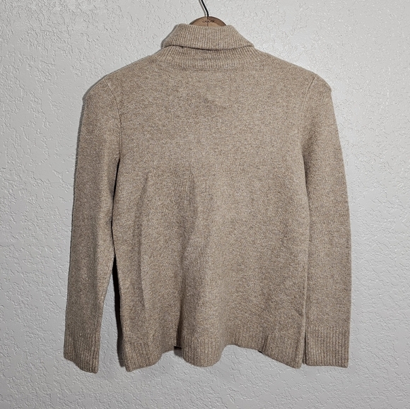 NWT J. Crew Beige Wool Blend Turtleneck Sweater - Picture 2 of 4